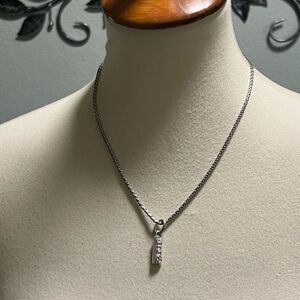 Brighton Silver Bar Pendant Necklace “I Love My Dog” #BJNK